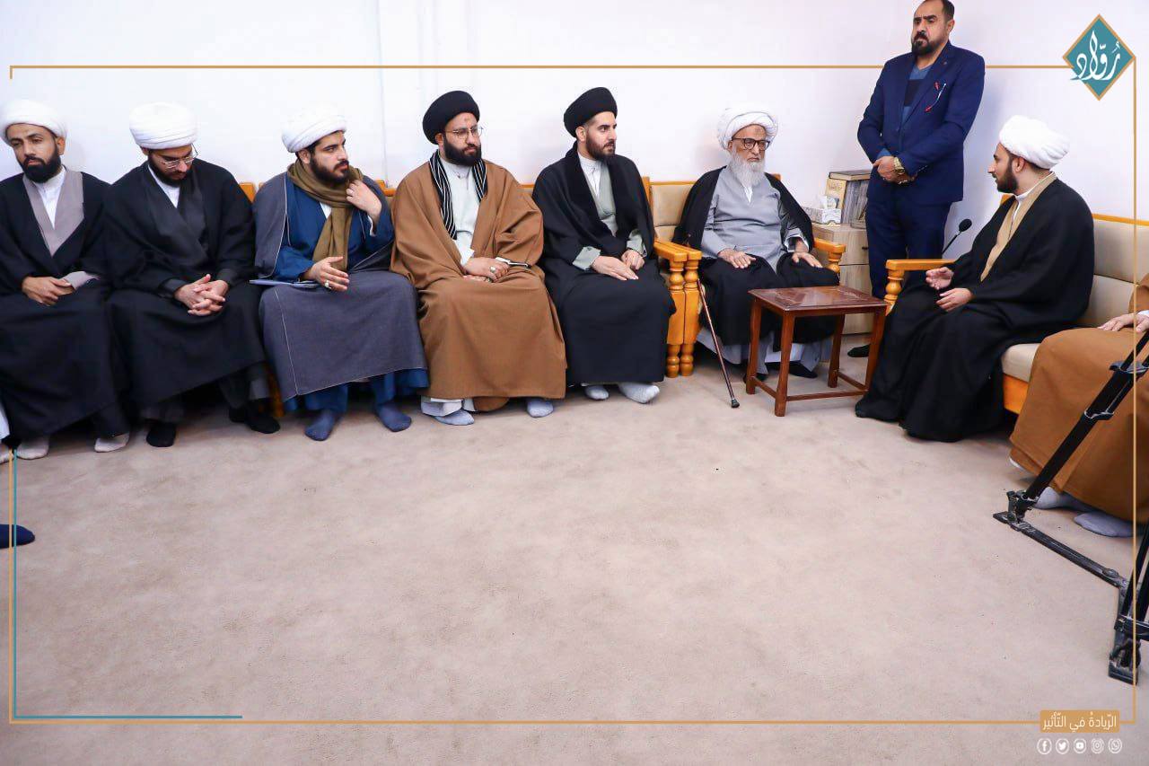 وفد روّاد التبليغ الديني يلتقي سماحة المرجع الديني الشيخ بشير النجفي (دام ظله)