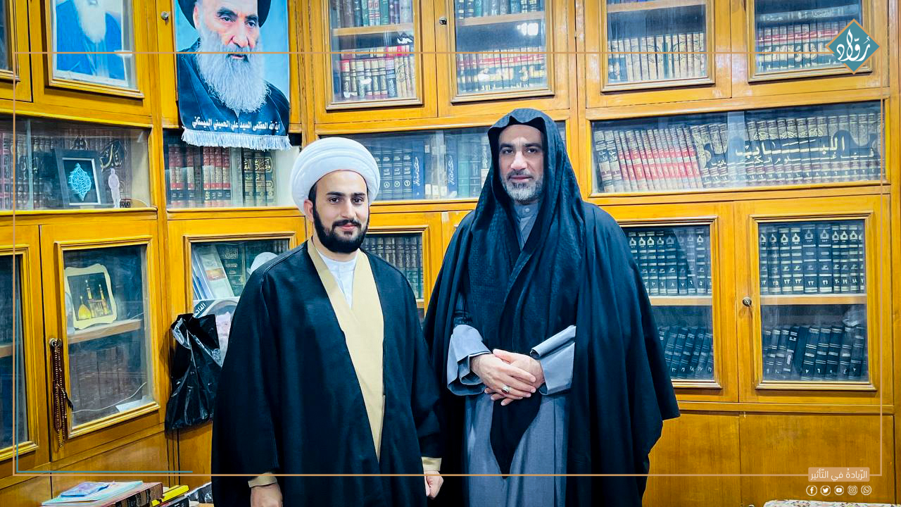 مدير مؤسسة رواد للتنمية والإعلام يزور معتمد المرجعية سماحة السيد بهاء شبر