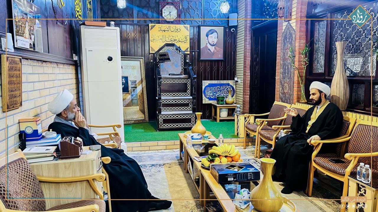 خلال جولته الرمضانية في محافظة البصرة.. مدير مؤسسة رواد يزور  سماحة الشيخ علي العلي 